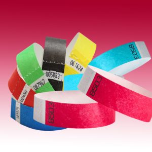 PULSERAS VINILO PAPEL TYVEK PVC PARA IDENTIFICACION Y CUMPLEAÑOS